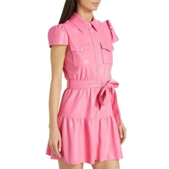 Alice + Olivia Pink Belted Dress - Picture 2 of 10